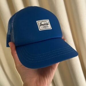 Kids Herschel Supply Company blue Mesh Whaler Cap Snap Back Hat
